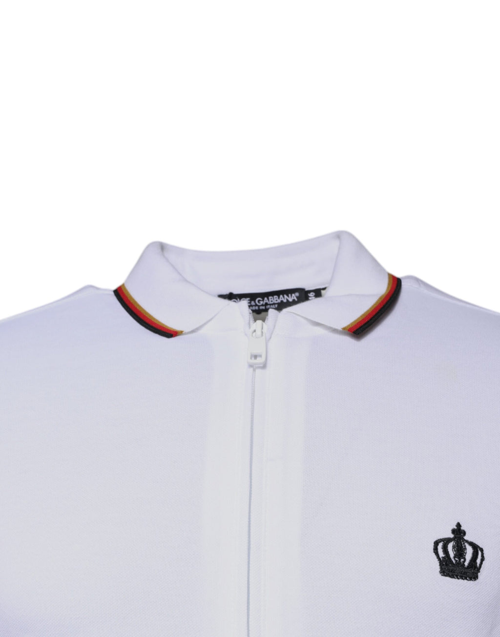 Dolce & Gabbana Sweat-shirt zippé homme avec couronne blanche