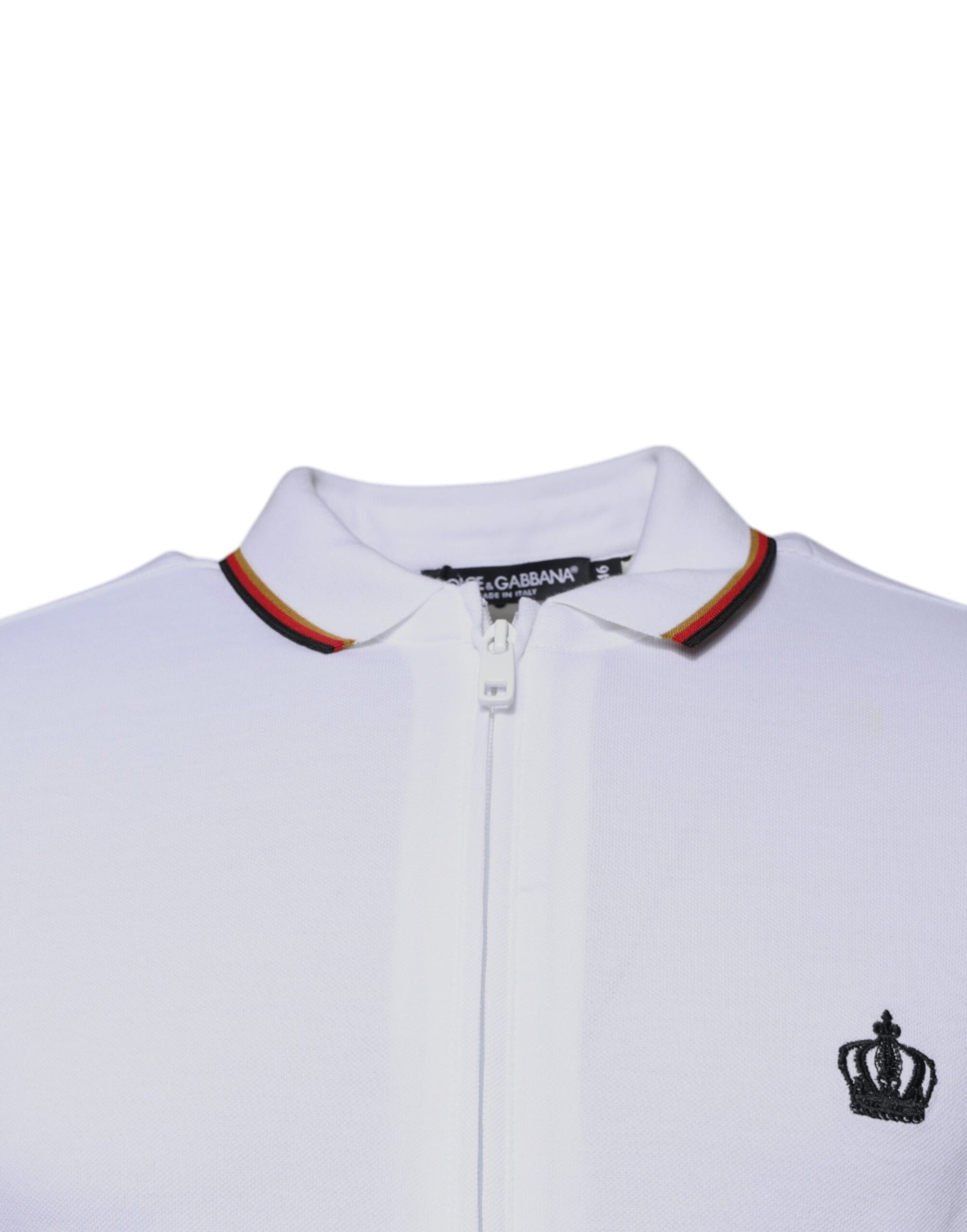 Dolce & Gabbana Sweat-shirt zippé homme avec couronne blanche