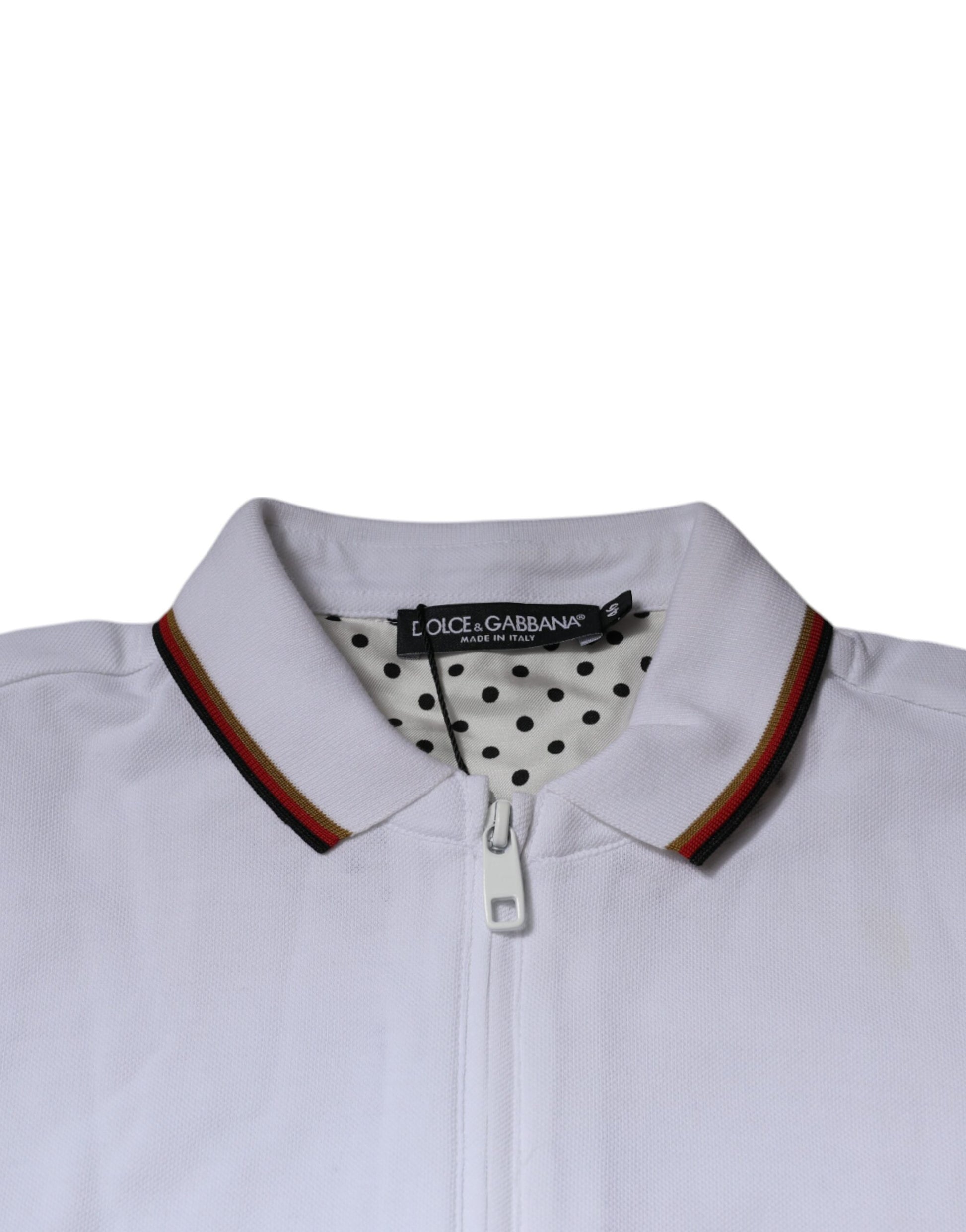 Dolce & Gabbana Sweat-shirt zippé homme avec couronne blanche