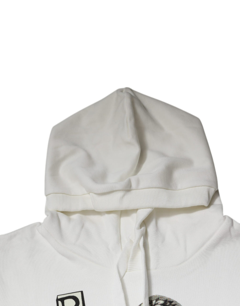 Pull en coton à capuche blanc Dolce & Gabbana Caesar