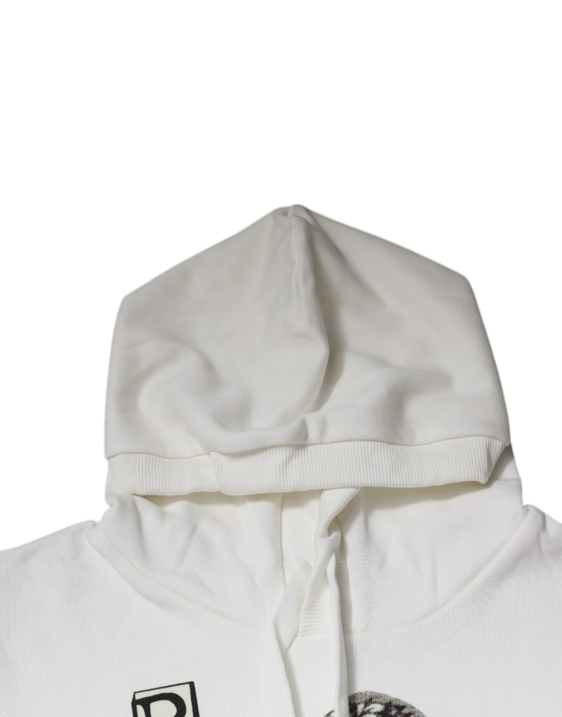 Pull en coton à capuche blanc Dolce & Gabbana Caesar