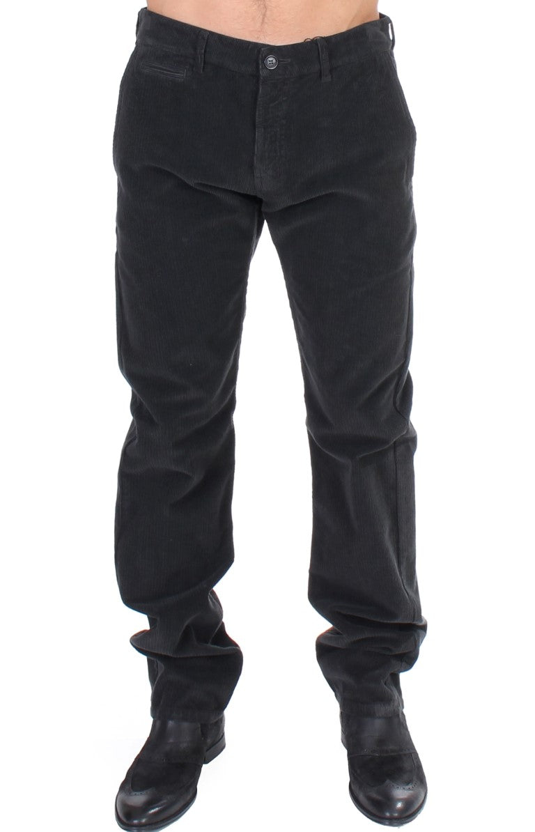 GF Ferre Black Casual Pants for Men