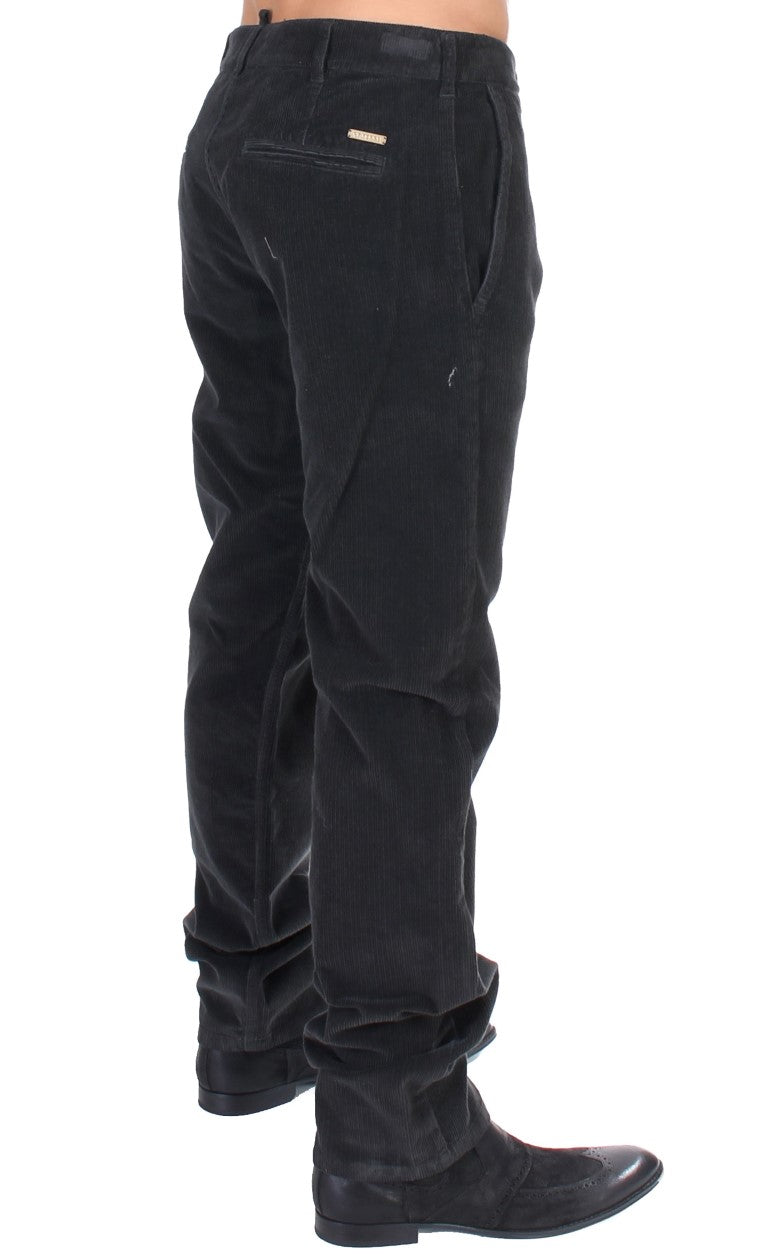 GF Ferre Black Casual Pants for Men side view
