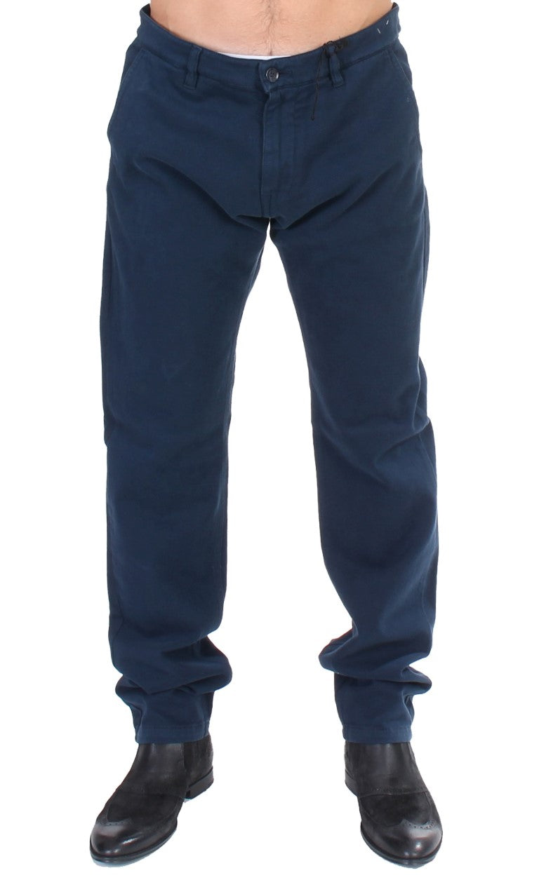 Pantalon chino coupe droite GF Ferre Blue Stretch