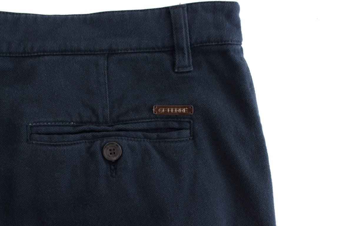 Pantalon chino coupe droite GF Ferre Blue Stretch