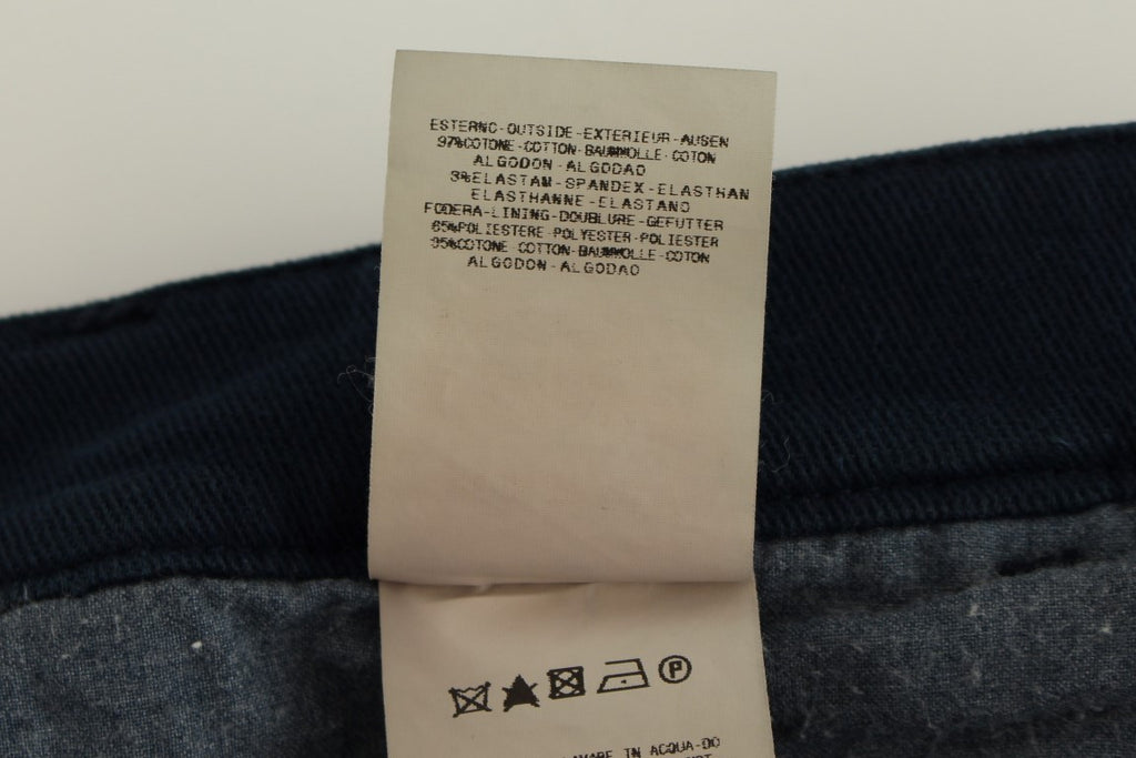 Pantalon chino coupe droite GF Ferre Blue Stretch