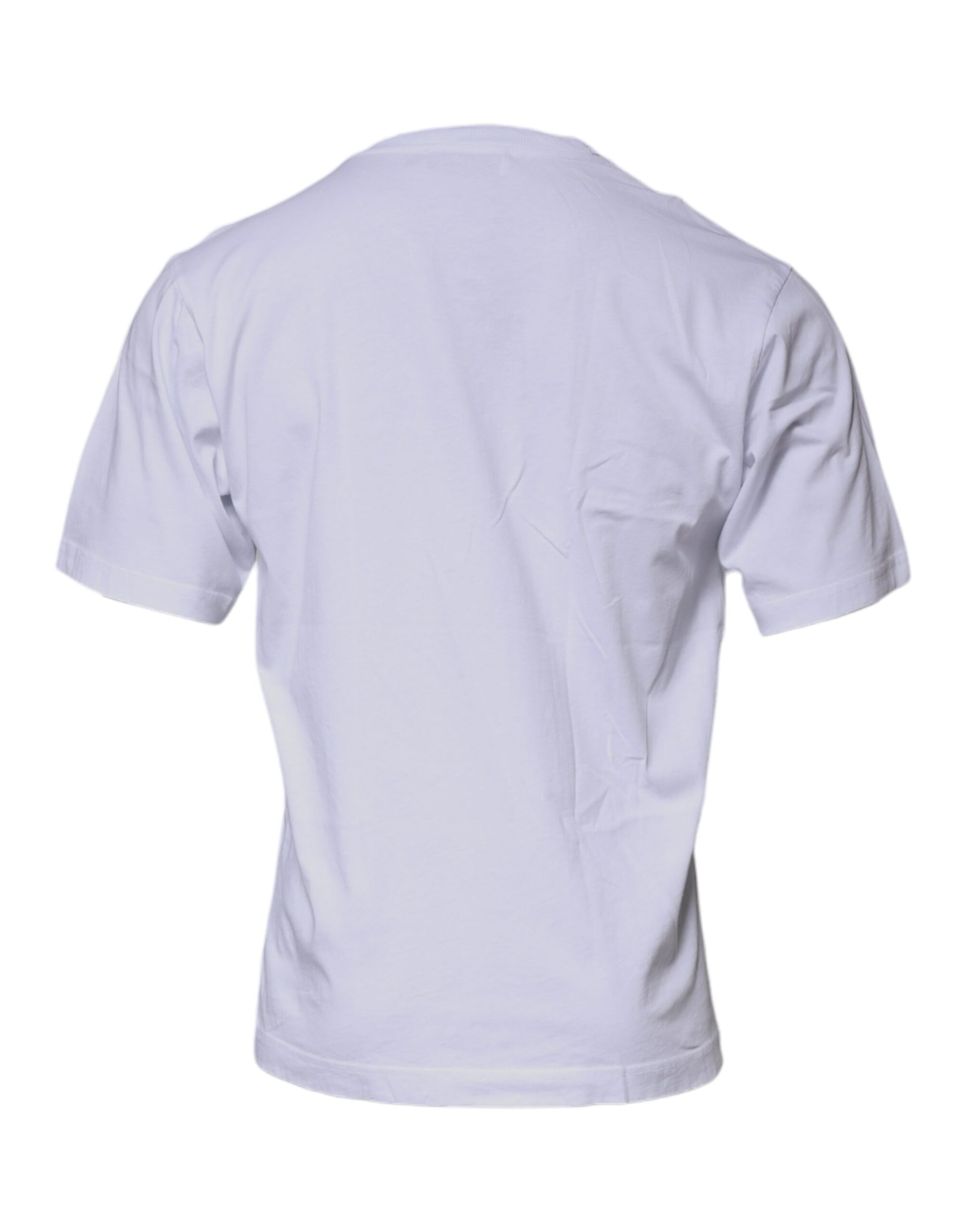 T-shirt col rond en coton blanc avec logo DG Dolce & Gabbana