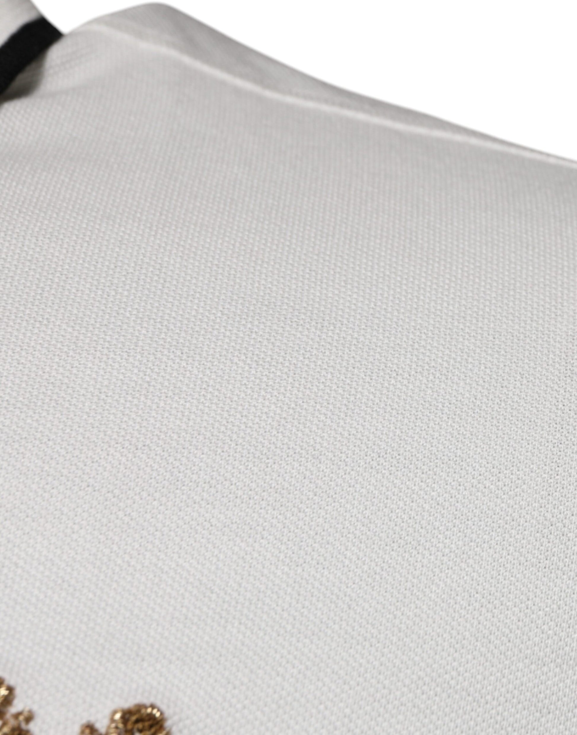 Dolce & Gabbana White Polo Shirt for Men side view