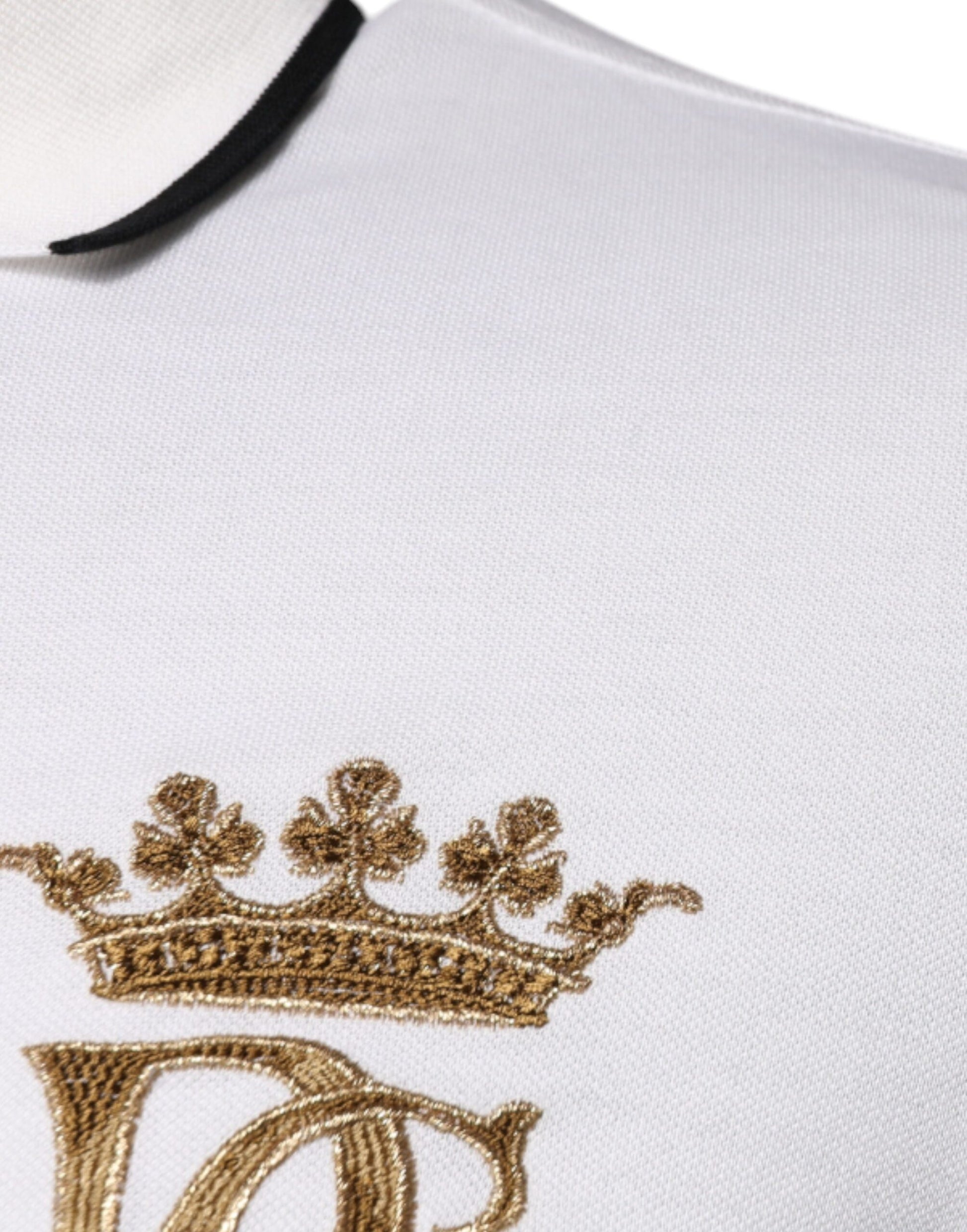 Dolce & Gabbana White Polo Shirt for Men side view