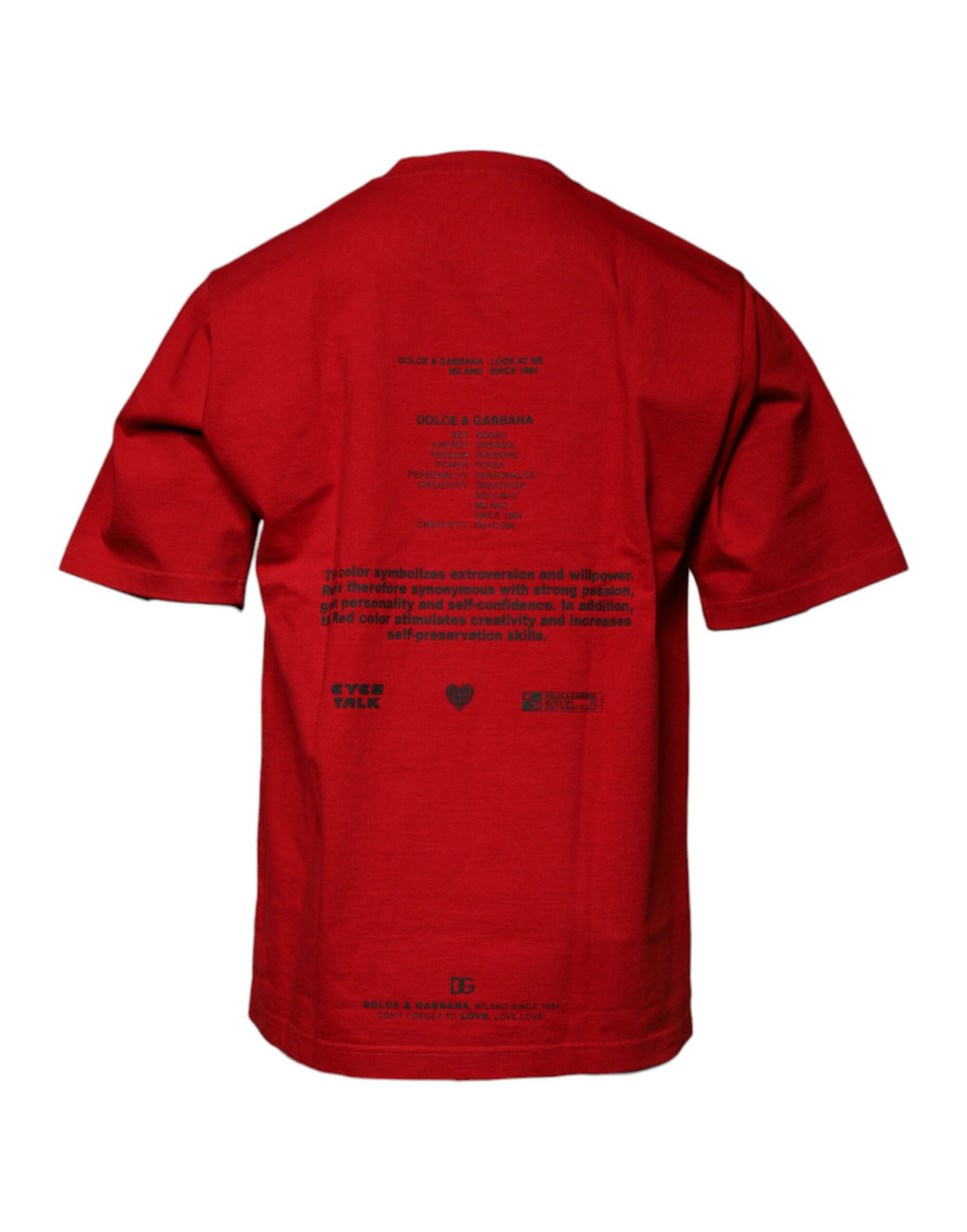 T-shirt Dolce & Gabbana Col Rond Coton Rouge DG Eye