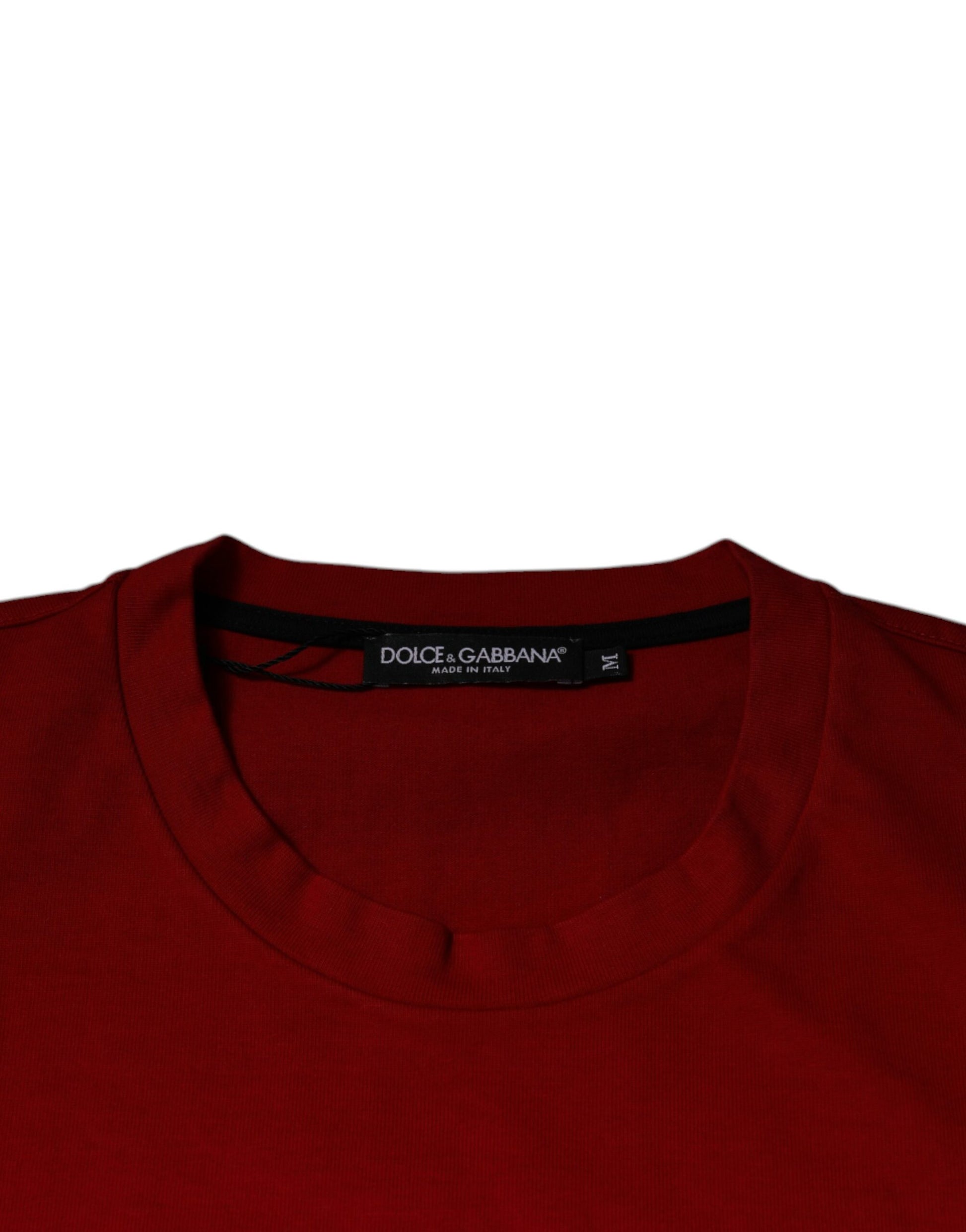 T-shirt Dolce & Gabbana Col Rond Coton Rouge DG Eye