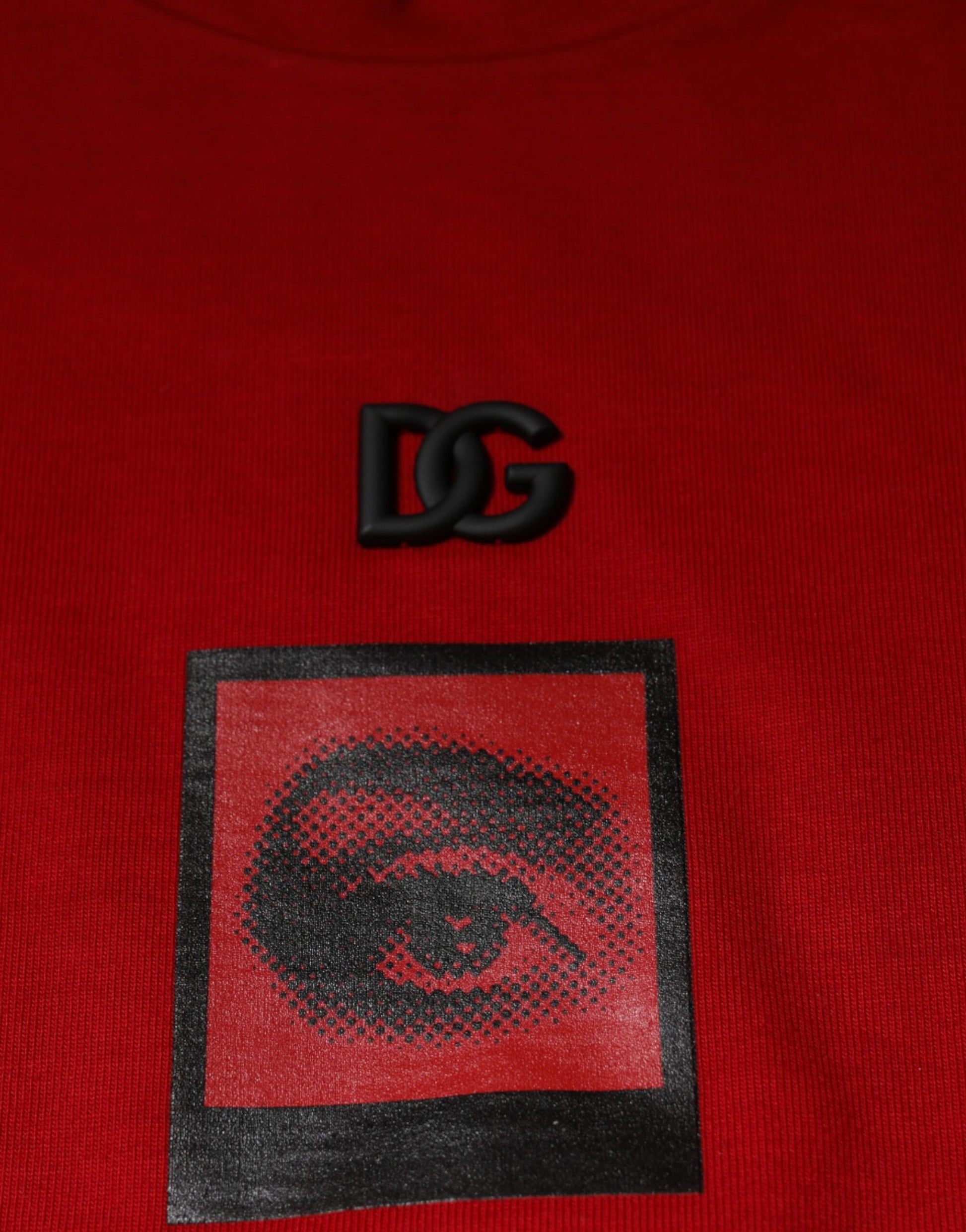 T-shirt Dolce & Gabbana Col Rond Coton Rouge DG Eye