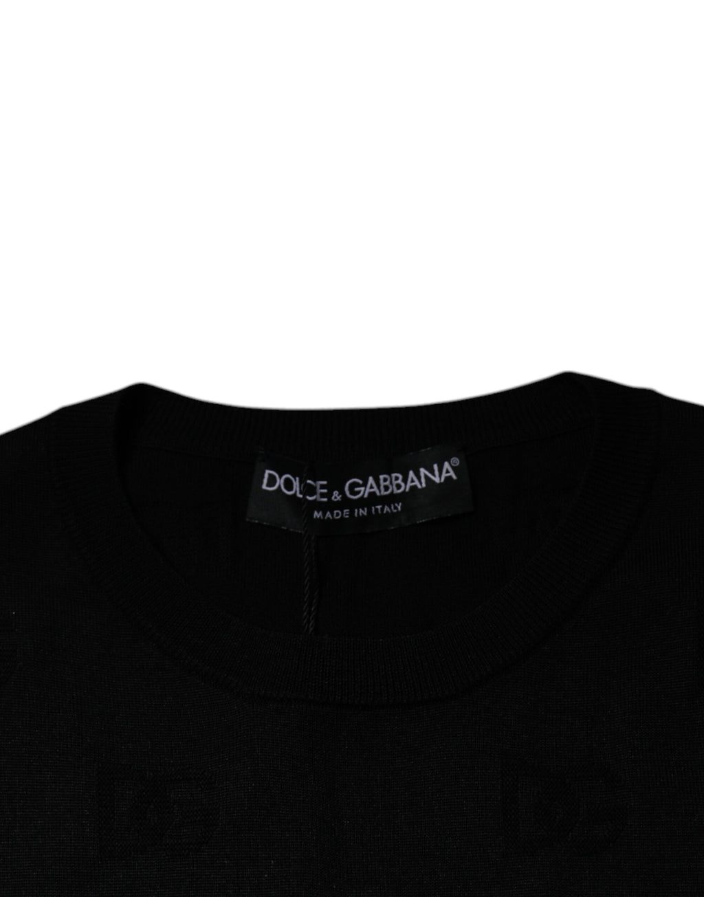 T-shirt sans manches Dolce & Gabbana en soie noire à col rond