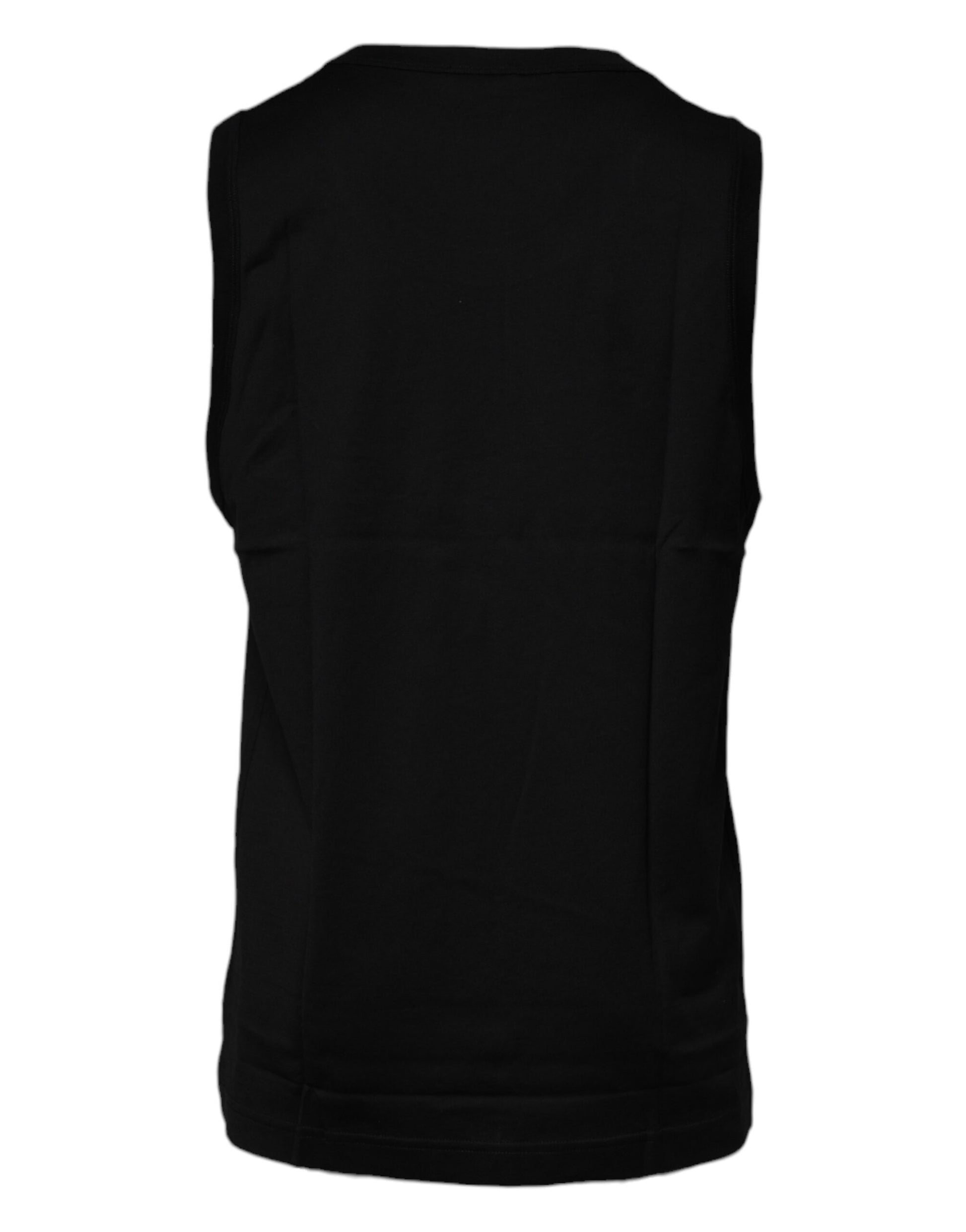 Dolce & Gabbana Black Sleeveless T-Shirt for Men side view