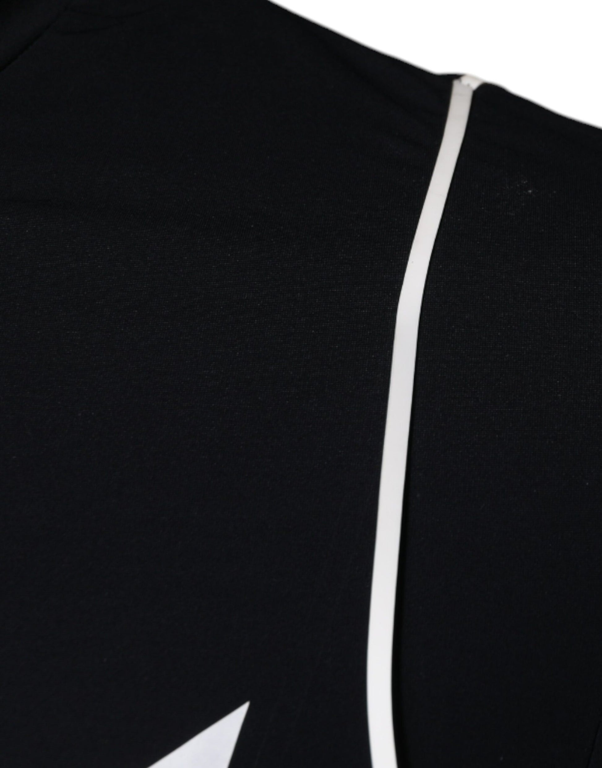 T-shirt Dolce & Gabbana noir en nylon à col rond et imprimé graphique