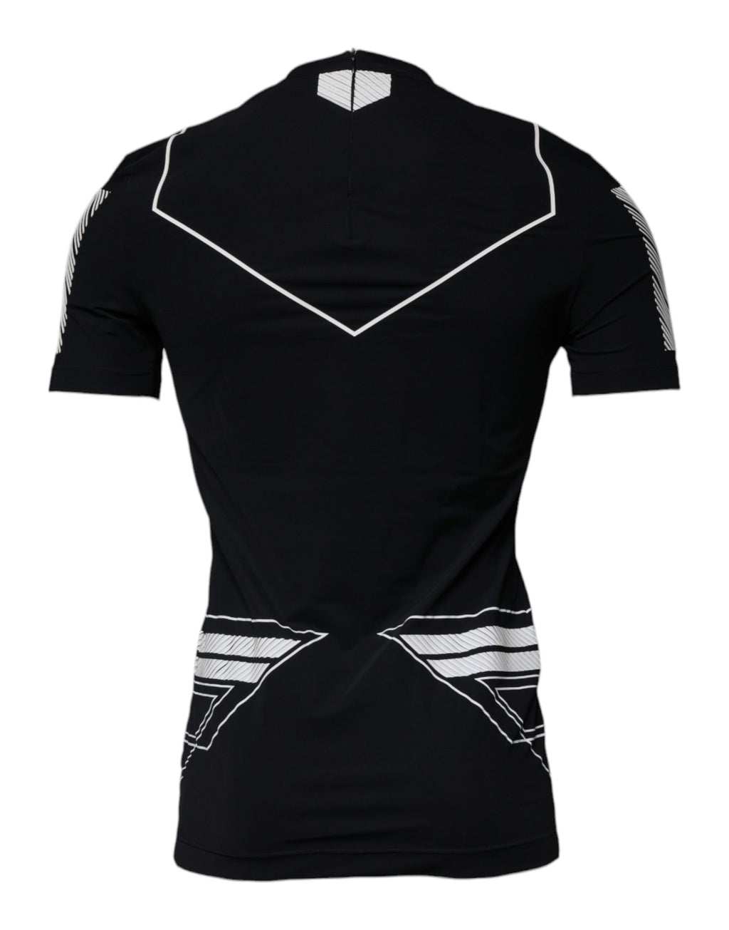 T-shirt Dolce & Gabbana noir en nylon à col rond et imprimé graphique
