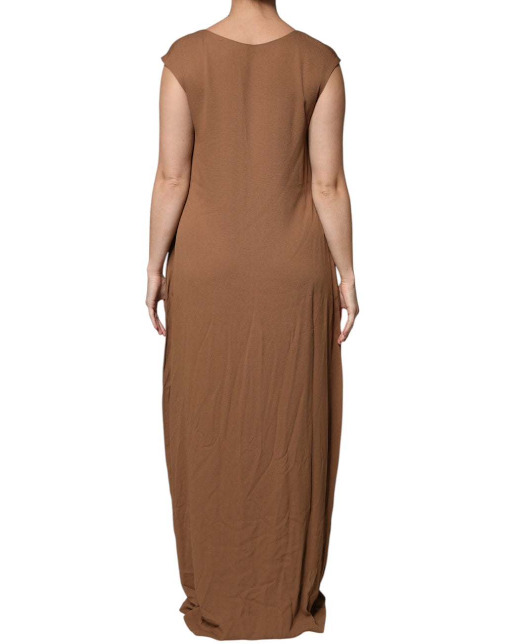 Fabiana Filippi Brown Long Dress for Women side view