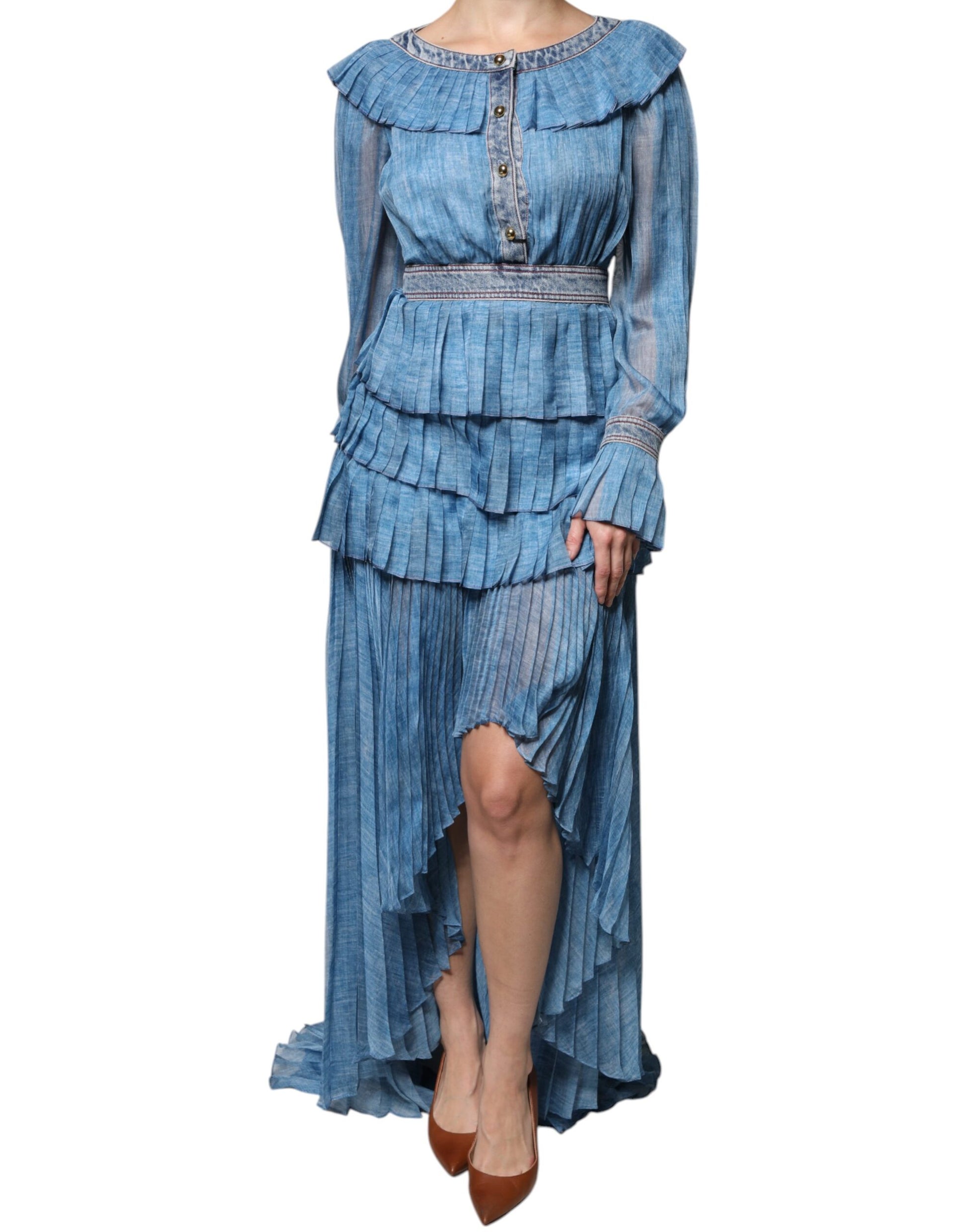 Robe longue superposée à manches longues Philosophy Blue
