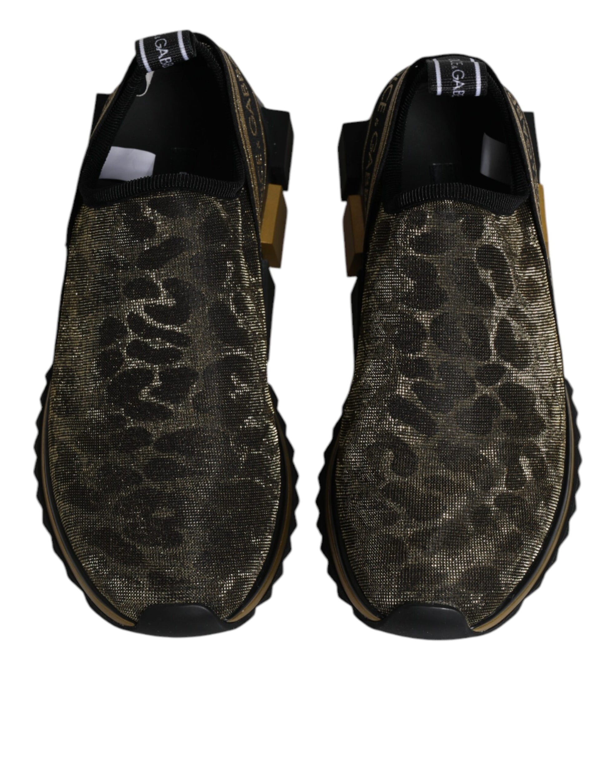 Dolce & Gabbana Gold Low Top Sneakers for Women detail view