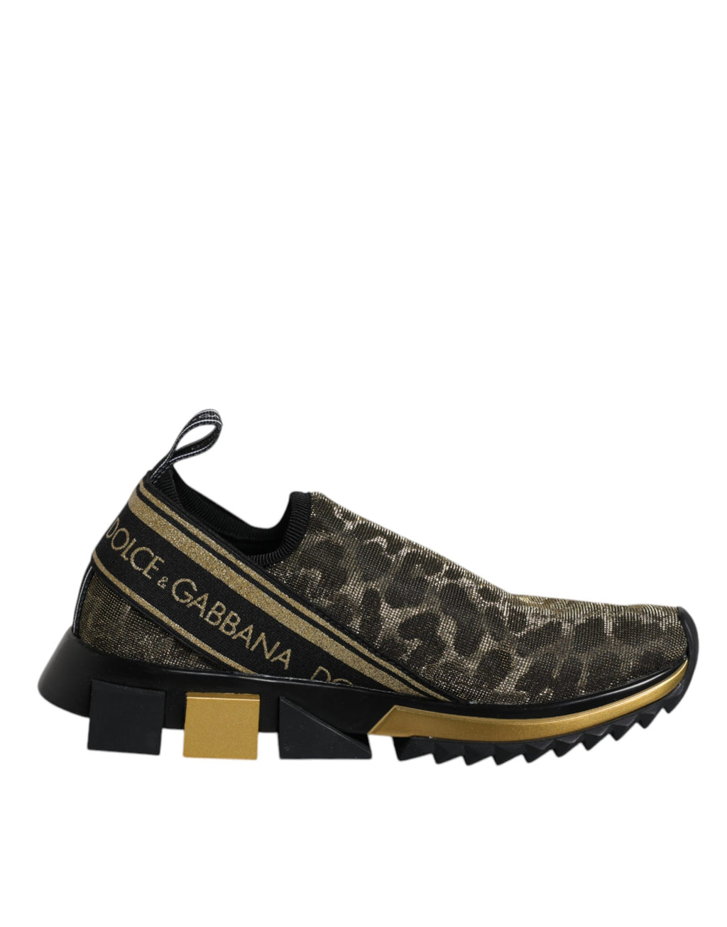 Dolce & Gabbana Gold Low Top Sneakers for Women