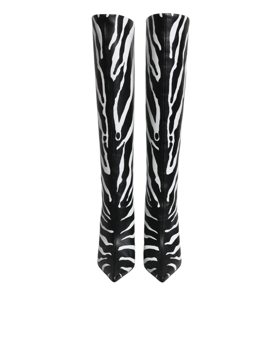 Chaussures Bottes Hautes Zèbre Noir et Blanc Dolce & Gabbana