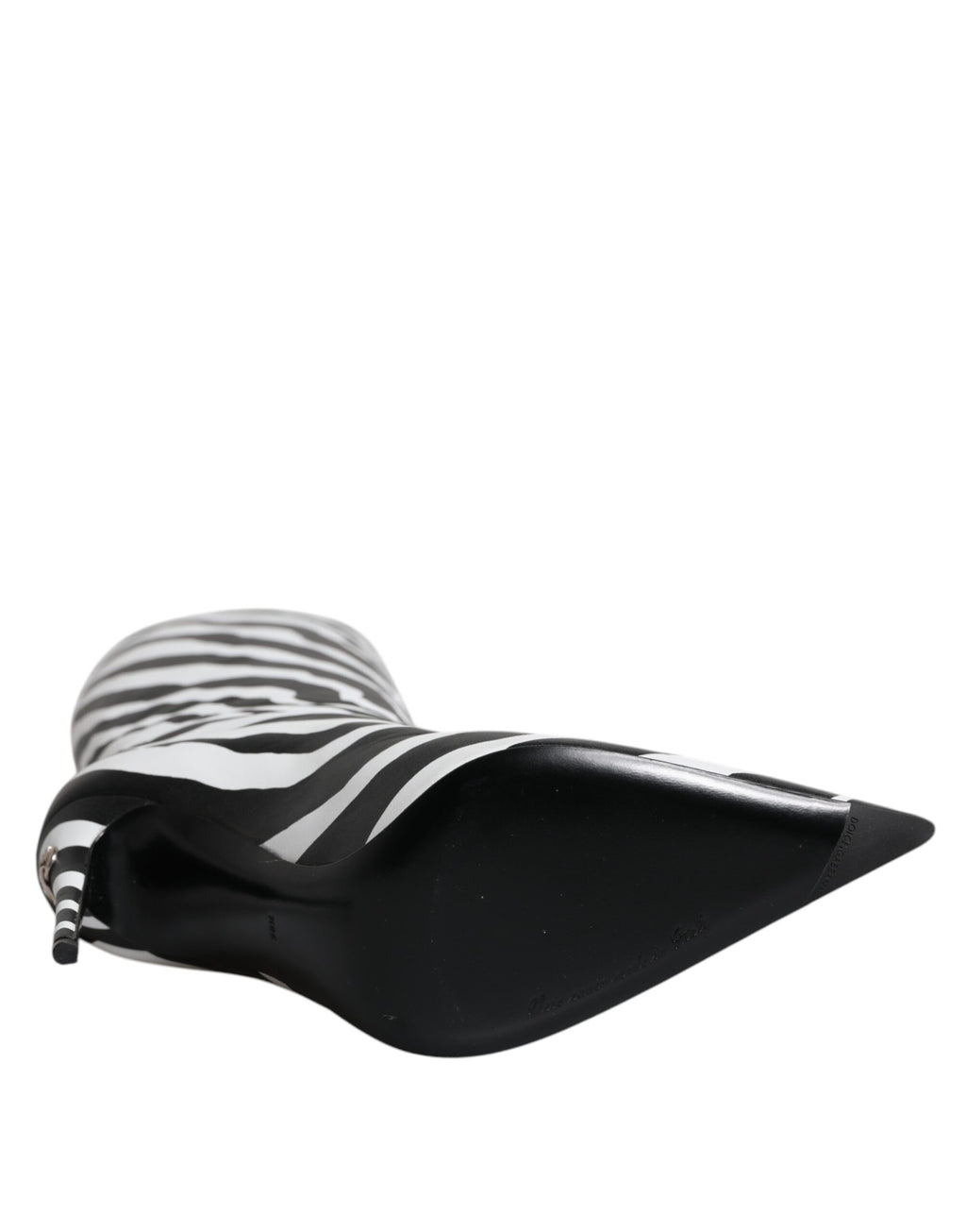 Chaussures Bottes Hautes Zèbre Noir et Blanc Dolce & Gabbana