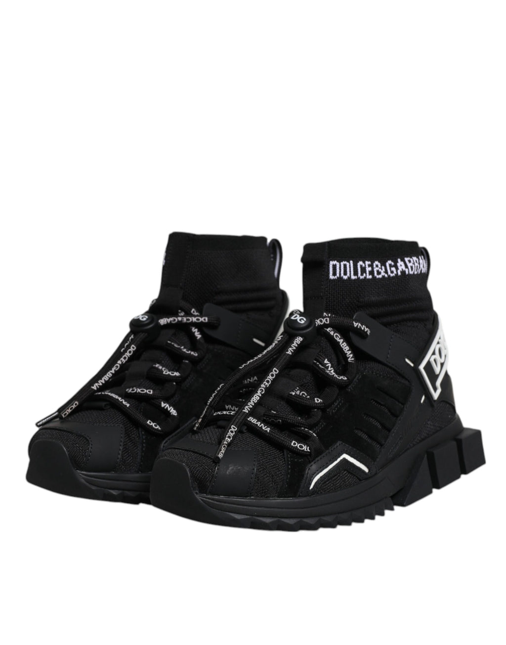 Dolce & Gabbana Black Athletic Sneakers for Women side view