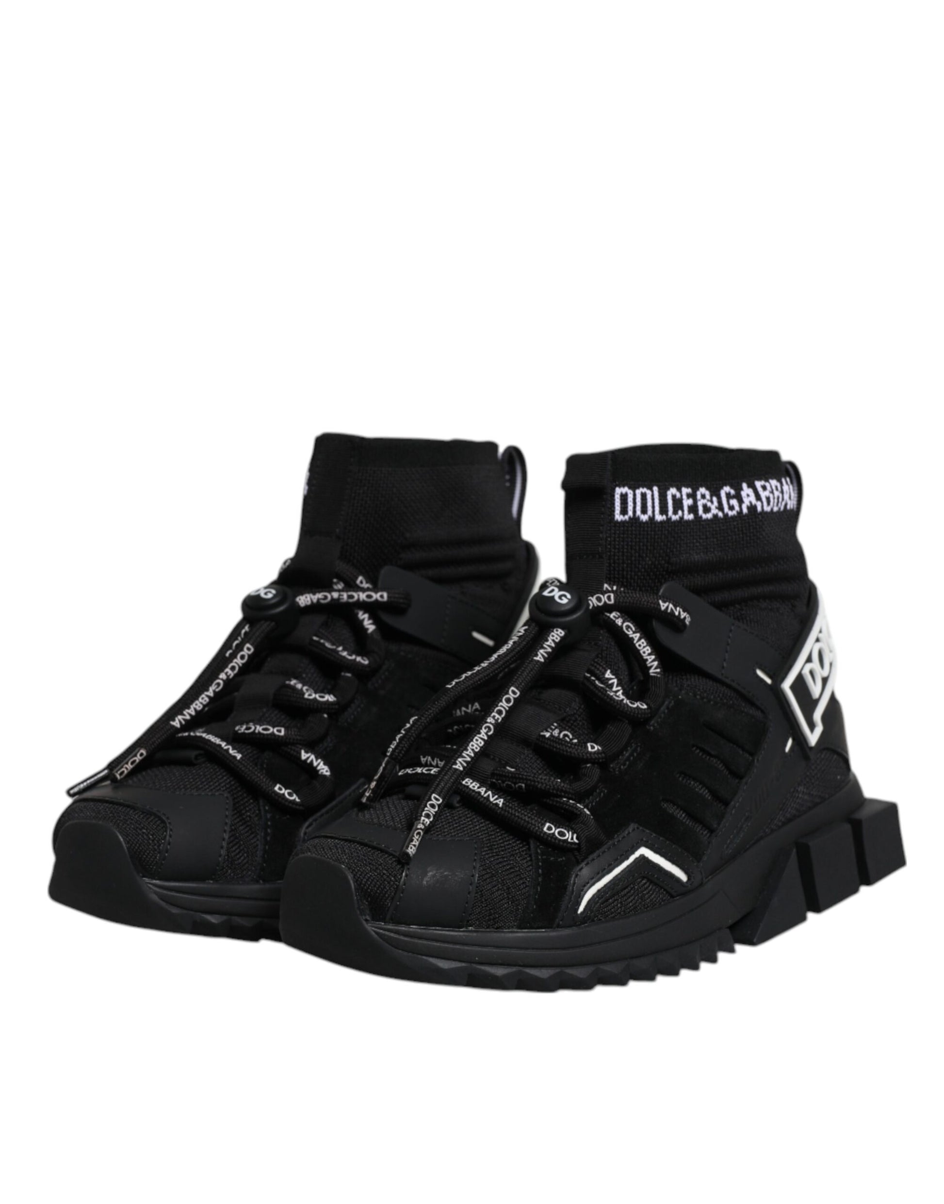 Dolce & Gabbana Black Athletic Sneakers for Women side view