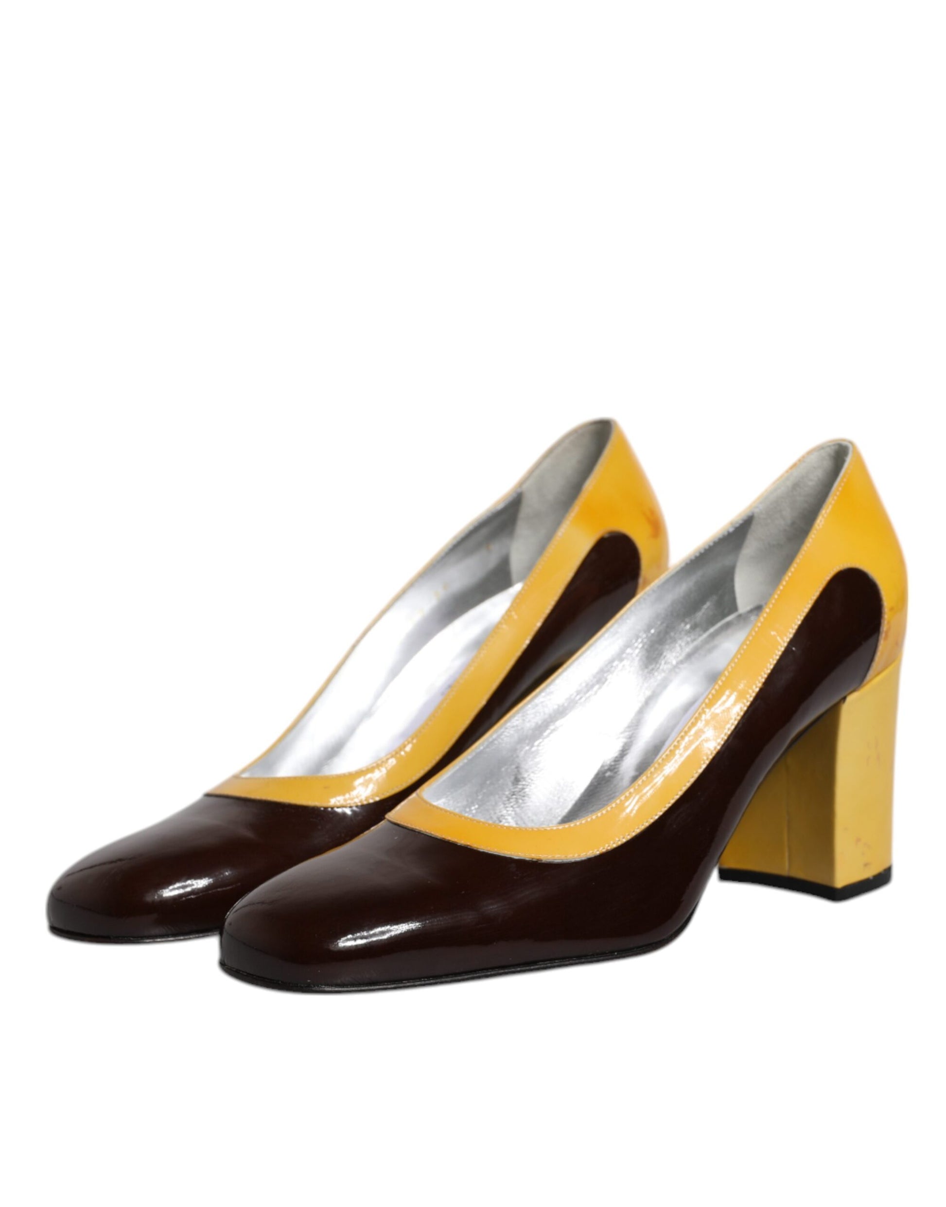 Dolce & Gabbana Yellow Mid Heel for Women side view