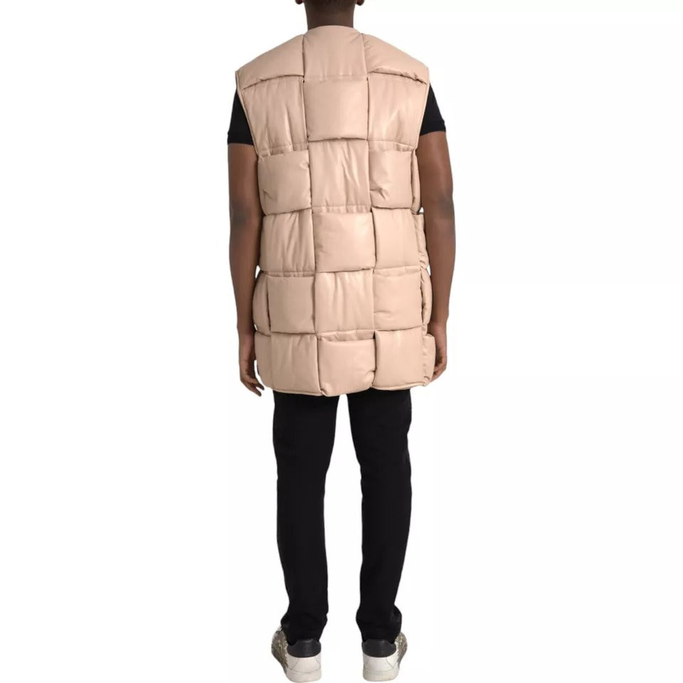 Bottega Veneta Beige Sleeveless Jacket for Men detail view