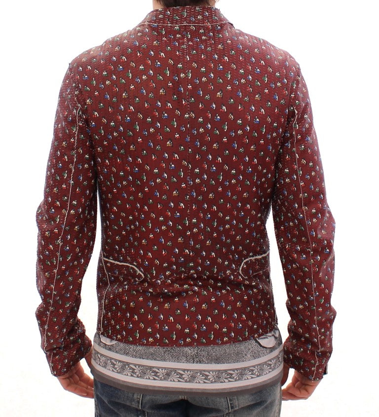 Dolce & Gabbana Red Leather Jackets for Men detail view