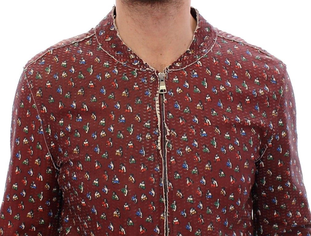 Dolce & Gabbana Red Leather Jackets for Men side view