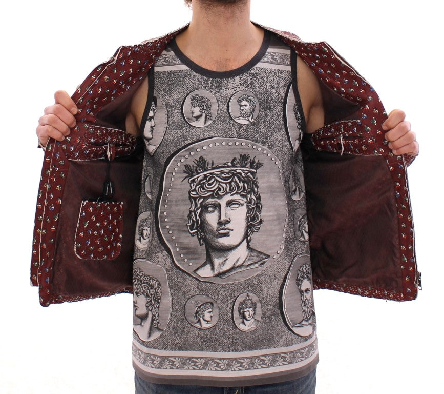 Dolce & Gabbana Red Leather Jackets for Men additional view