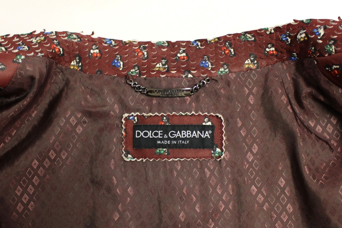 Dolce & Gabbana Red Leather Jackets for Men additional view