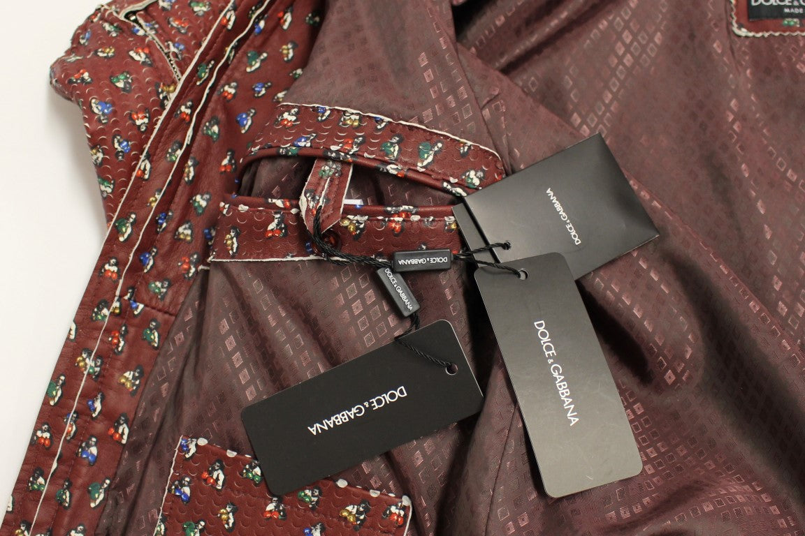 Dolce & Gabbana Red Leather Jackets for Men additional view