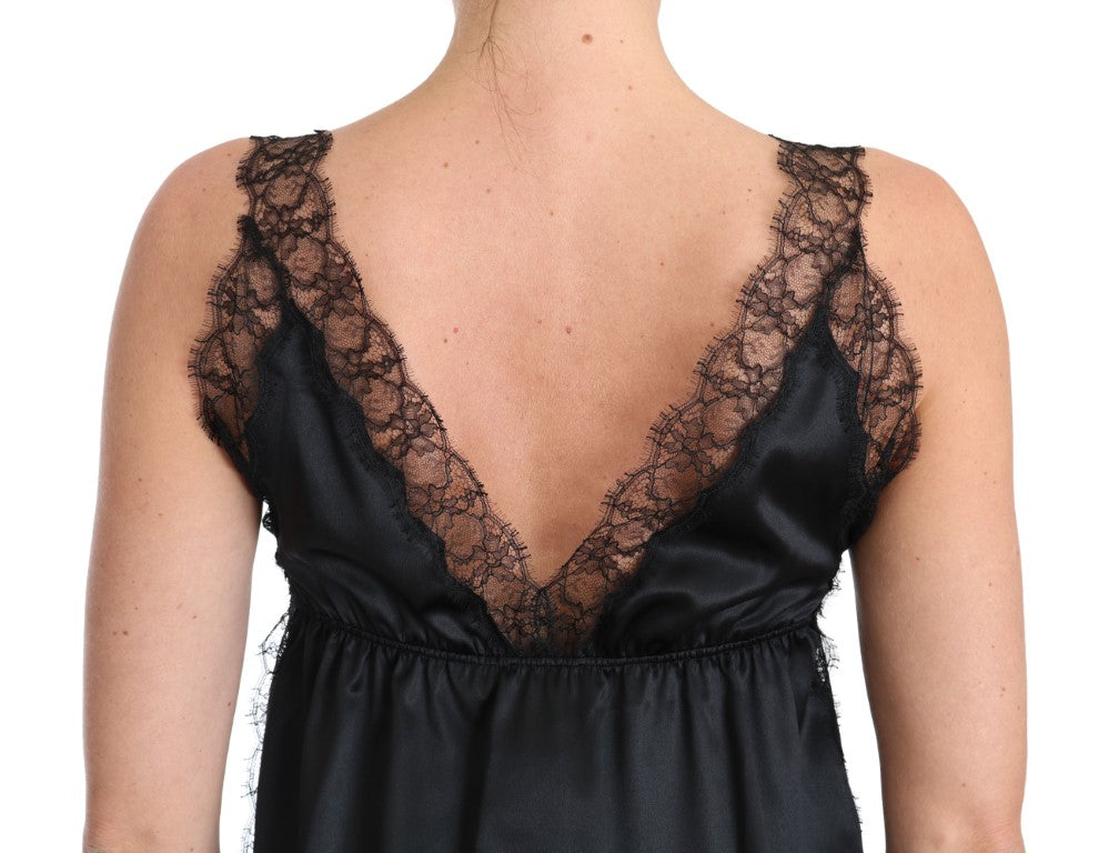 Dolce & Gabbana Black Sleeveless T-Shirt for Women detail view