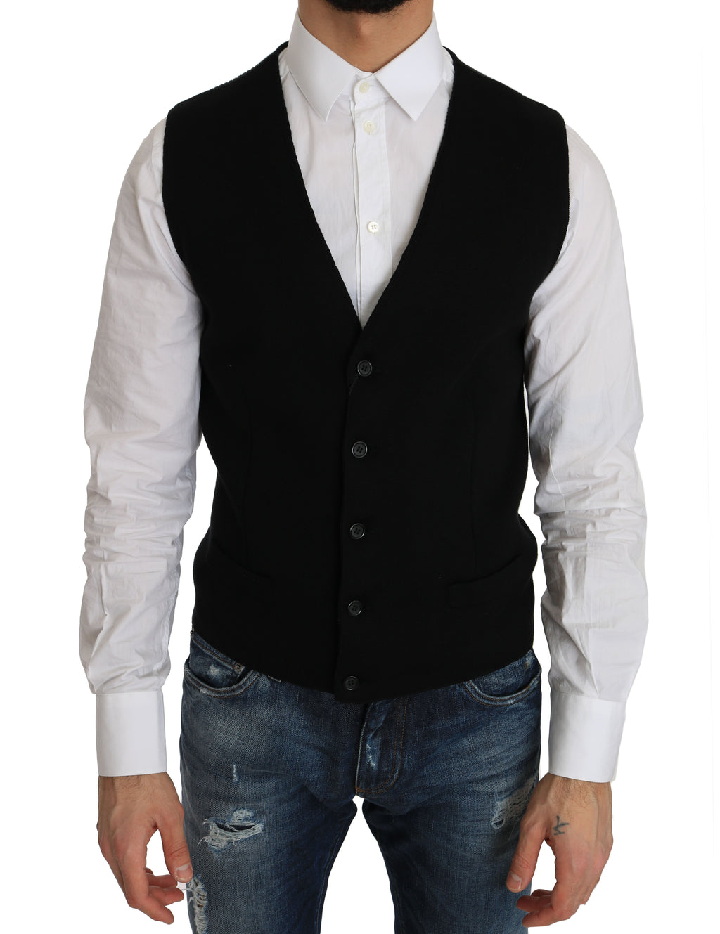 Dolce & Gabbana Black Waistcoats for Men