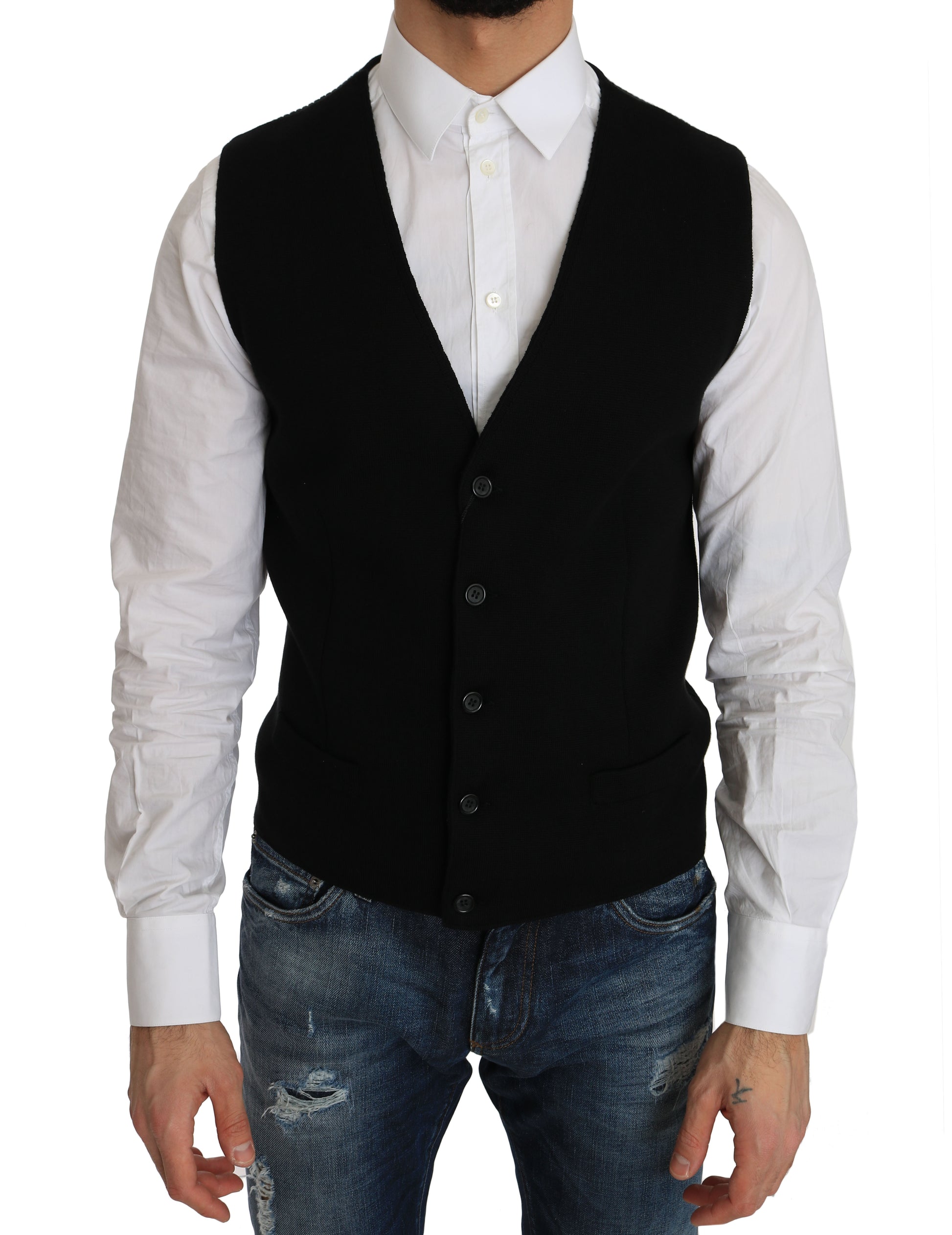 Dolce & Gabbana Black Waistcoats for Men