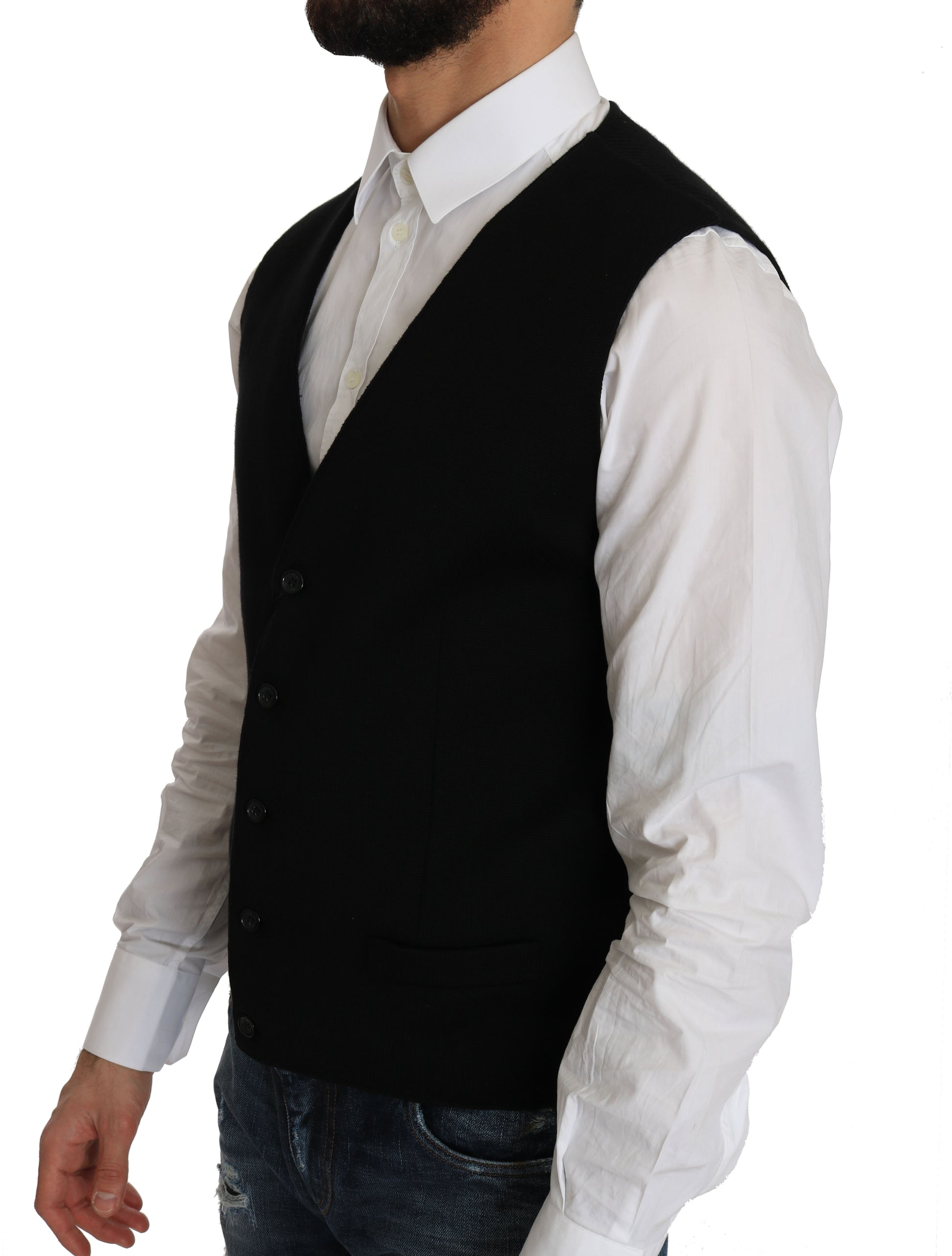 Dolce & Gabbana Black Waistcoats for Men detail view