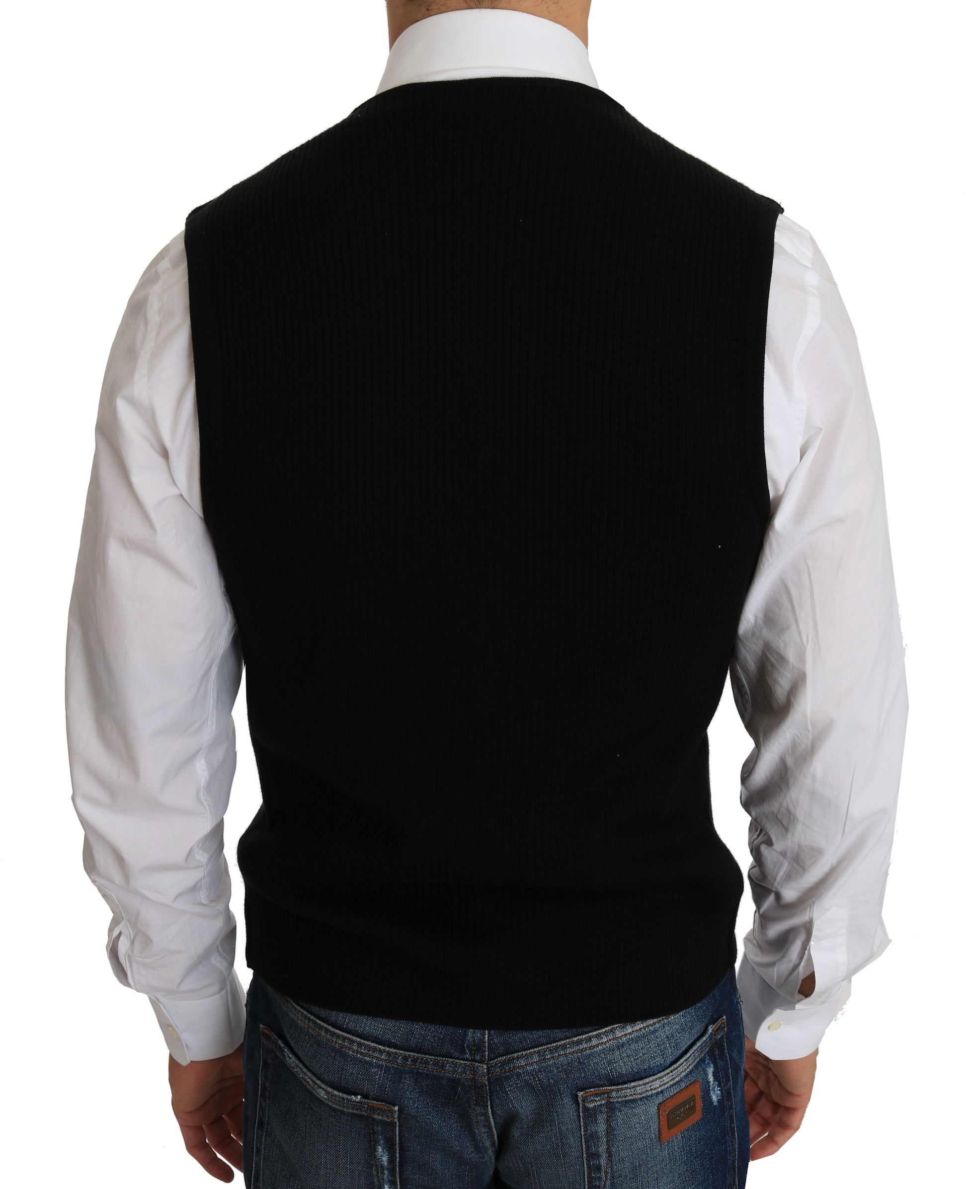 Dolce & Gabbana Black Waistcoats for Men side view