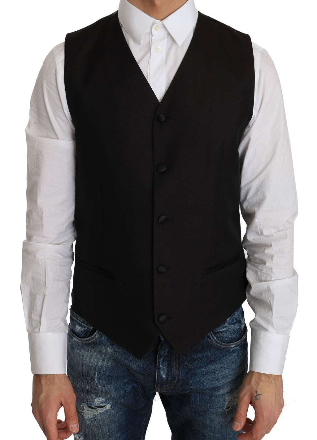Dolce & Gabbana Black Waistcoats for Men