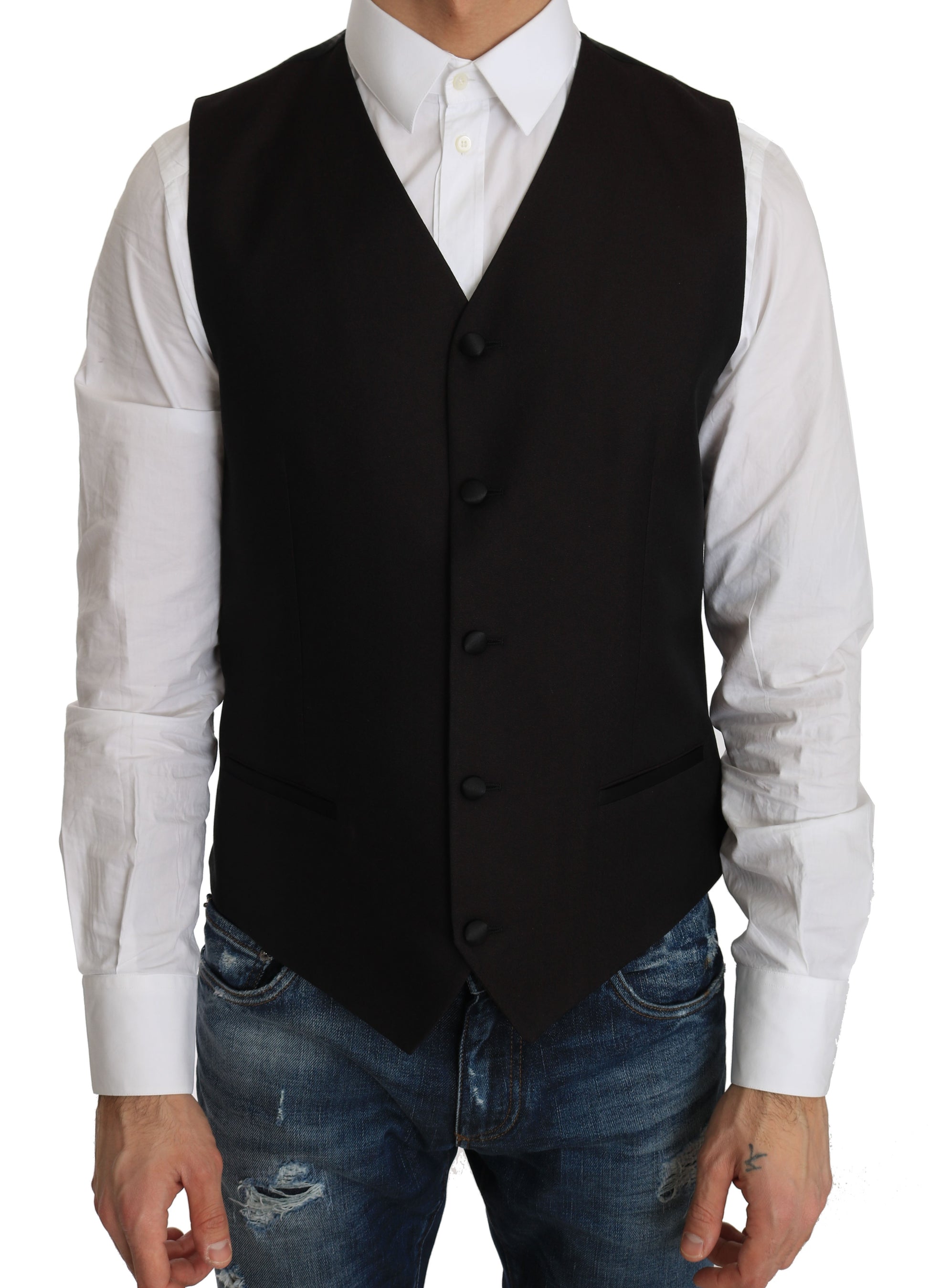 Dolce & Gabbana Black Waistcoats for Men