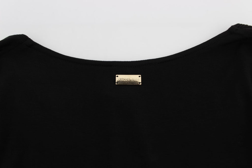 Pull à manches longues Versace Jeans noir extensible
