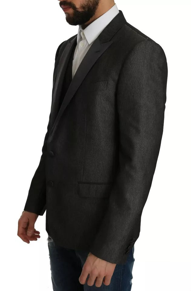 Ensemble 2 pièces Dolce & Gabbana gris MARTINI : gilet et blazer
