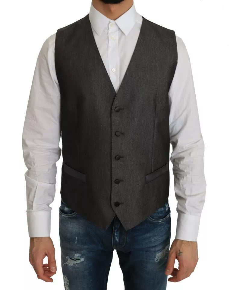 Ensemble 2 pièces Dolce & Gabbana gris MARTINI : gilet et blazer