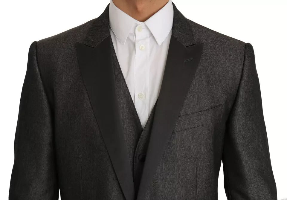 Ensemble 2 pièces Dolce & Gabbana gris MARTINI : gilet et blazer