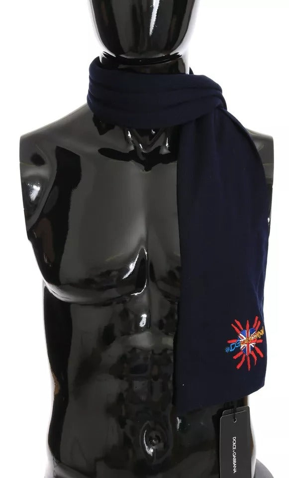 Dolce & Gabbana Blue Scarf for Men detail view