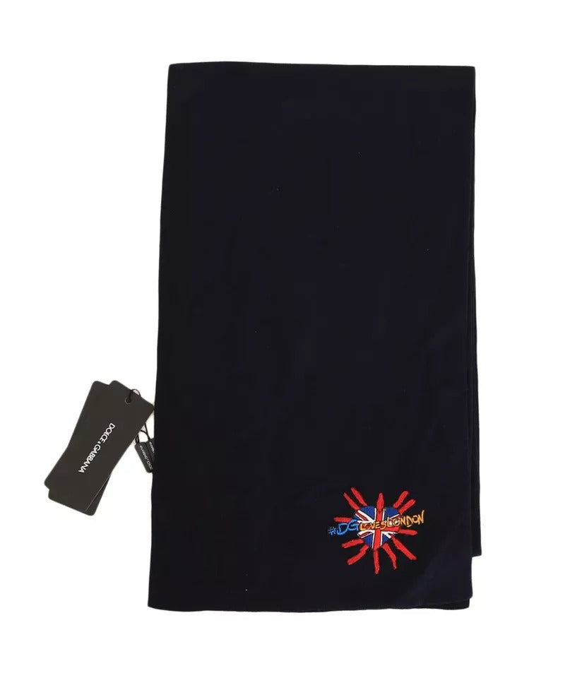 Dolce & Gabbana Blue Scarf for Men side view