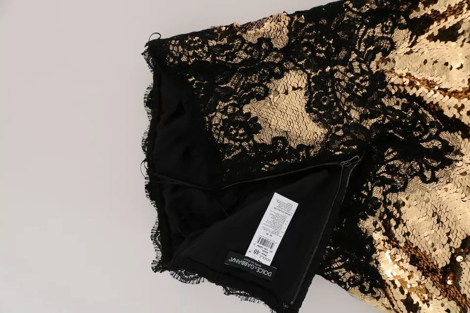 Dolce & Gabbana Gold Midi Dress for Women additional view