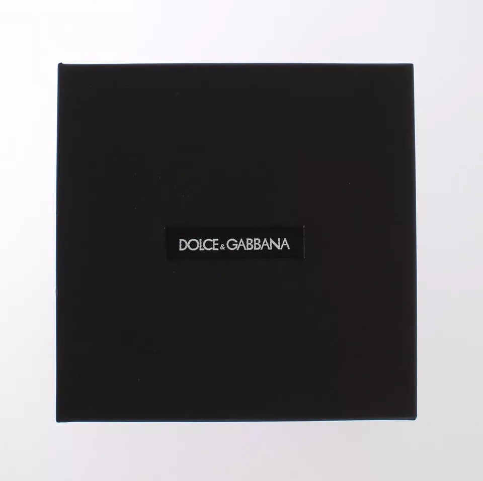 Dolce &amp; Gabbana – Schlüsselanhänger mit mehrfarbigem Raffia-Lederverschluss